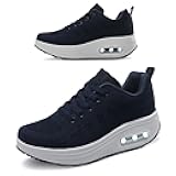Platform Sneakers for Women Air Cushion | Walking Shoes Women Comfortable All Day | Thick Rocker Bottom