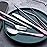Travel Utensils Set with Case Reusable Portable Cutlery Set Stainless Steel 8pcs Including Dinner Knife Fork Spoon Chopsticks straws(Gradient Pink)