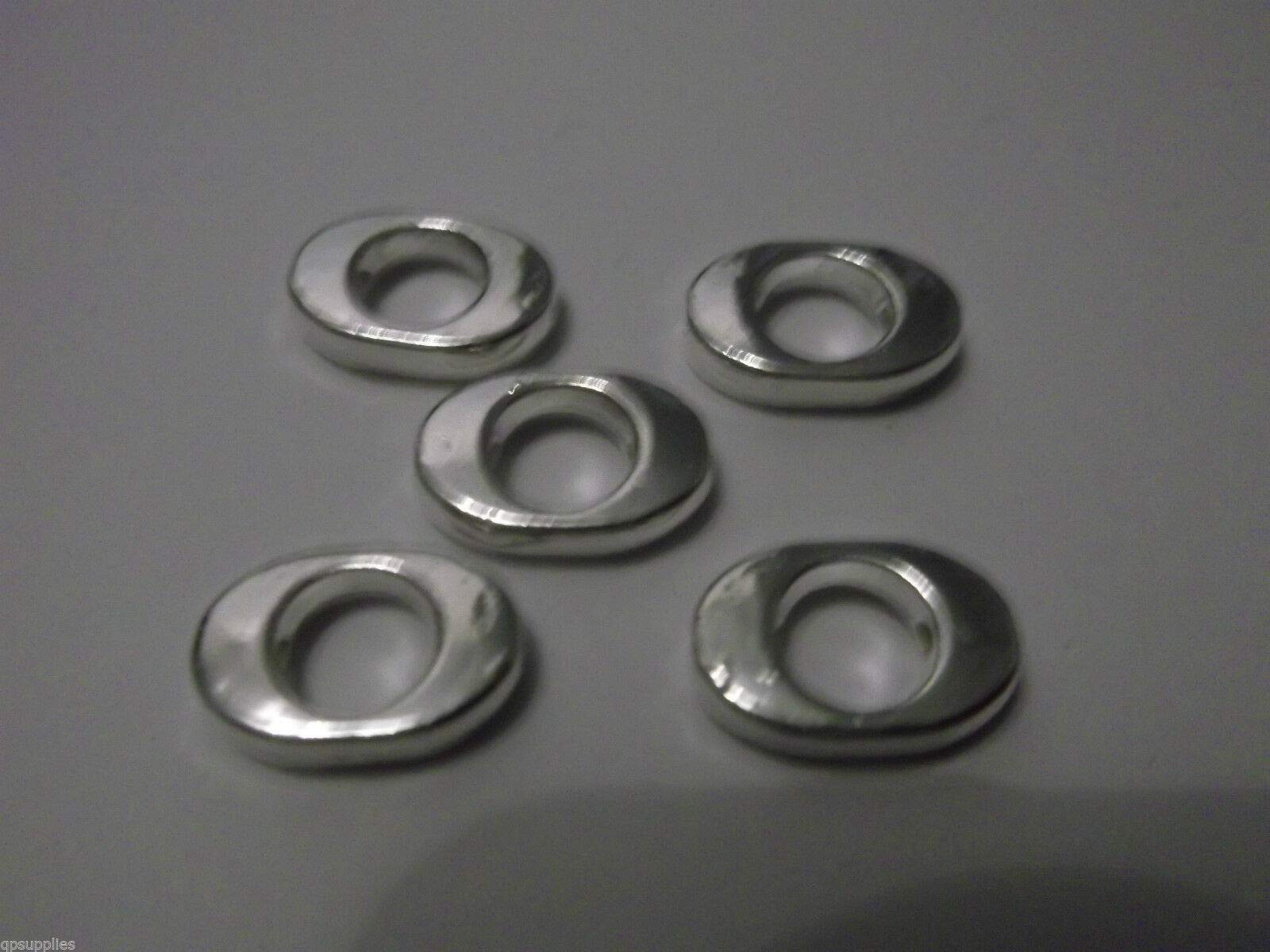 QPSupplies 100 x Silver Plated 12mm x 8mm Oval Shape Bead Frames for Jewellery Bead Making, Cardmaking Crafts, Scrapbooking