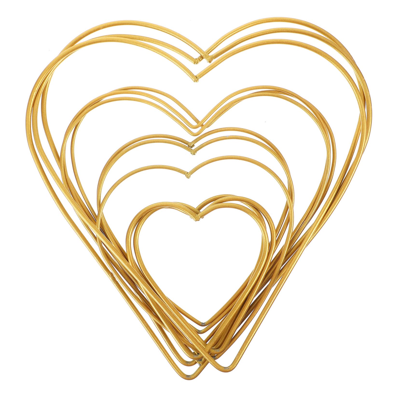 Anillos de hierro dorados Zerodeko en forma de corazón para atrapasueños DIY un pack de 12 piezas