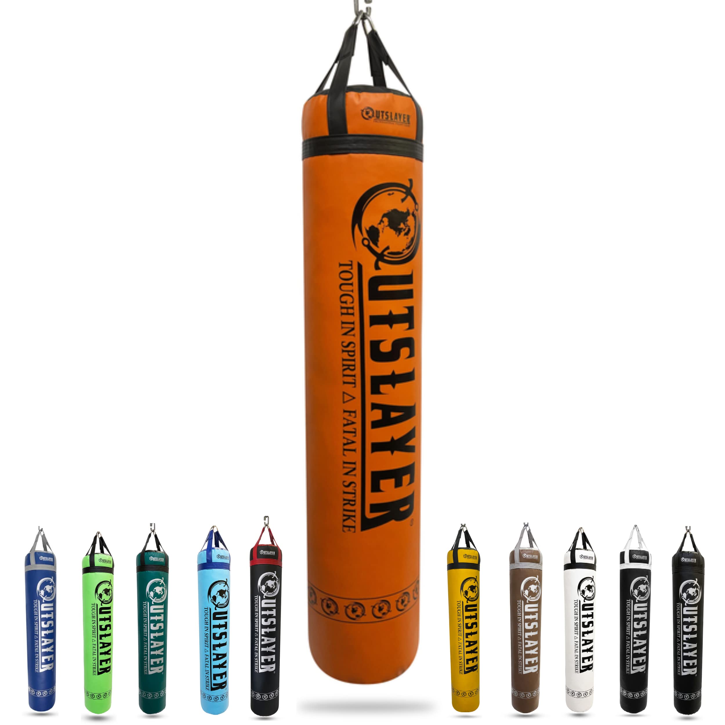 Outslayer Muay Thai Kickboxing Heavy Punching Bag – 6ft 130 lb – Made in USA – for MMA, Boxing & Training