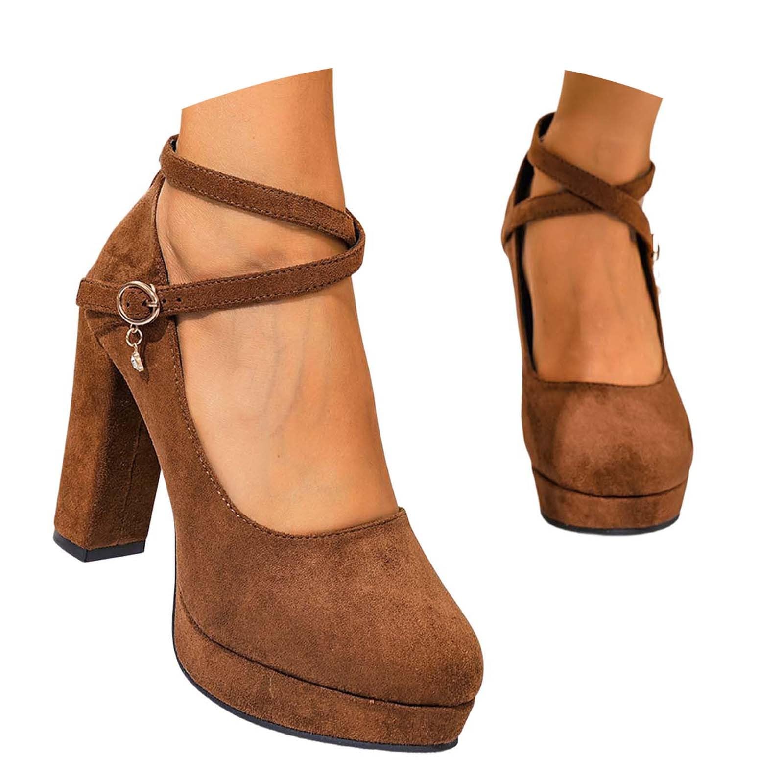 Scarpe Oktoberfest Donna Velluto Cinturino Incrociato Tacco Grosso | Décolleté Dirndl in velluto con fascia incrociata, scarpe eleganti stile bavarese per festa della birra, matrimonio e