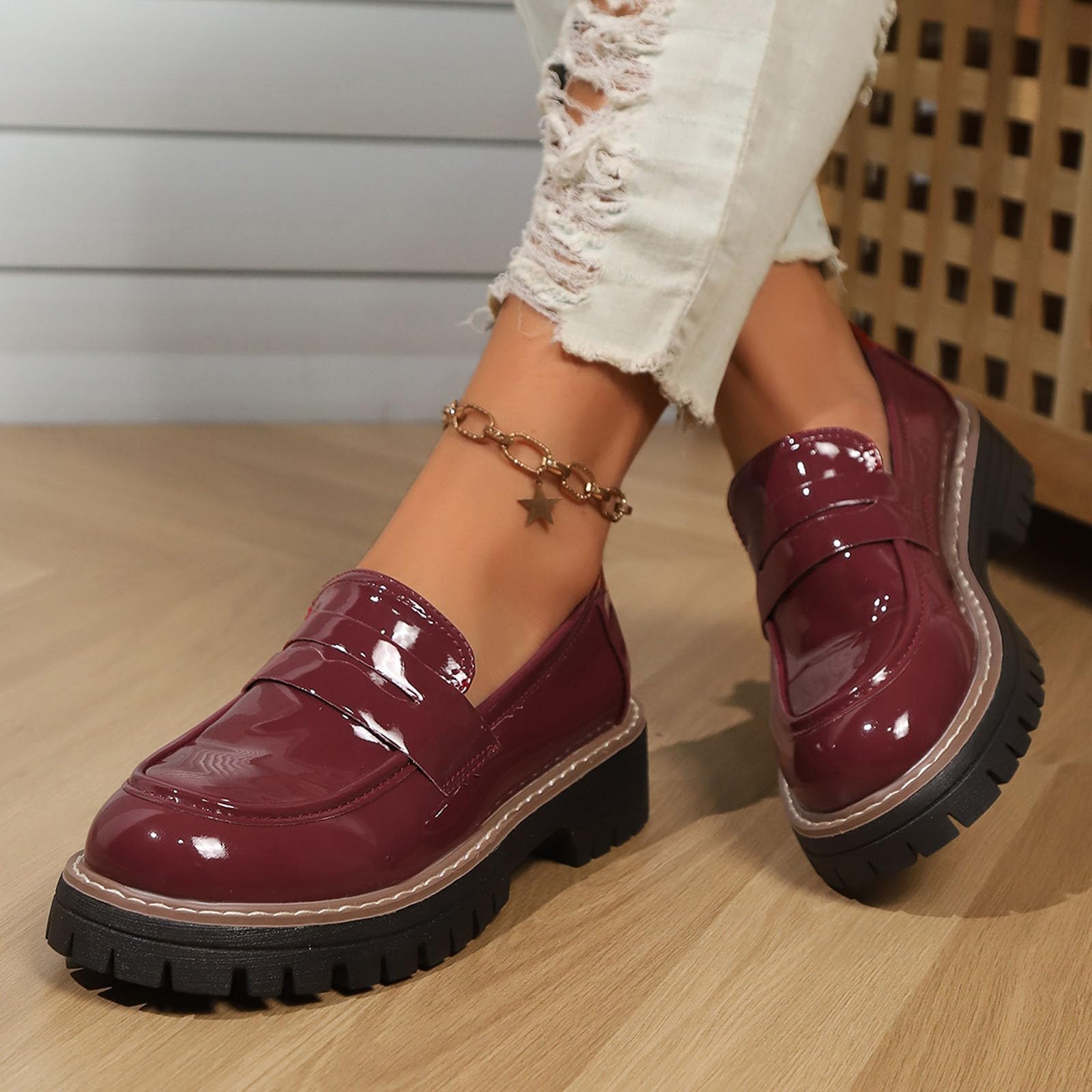 Comode scarpe casual da donna per uso quotidiano, design slip-on con copertura completa delle dita Perfetto per tutte le stagioni e abbigliamento versatile.
