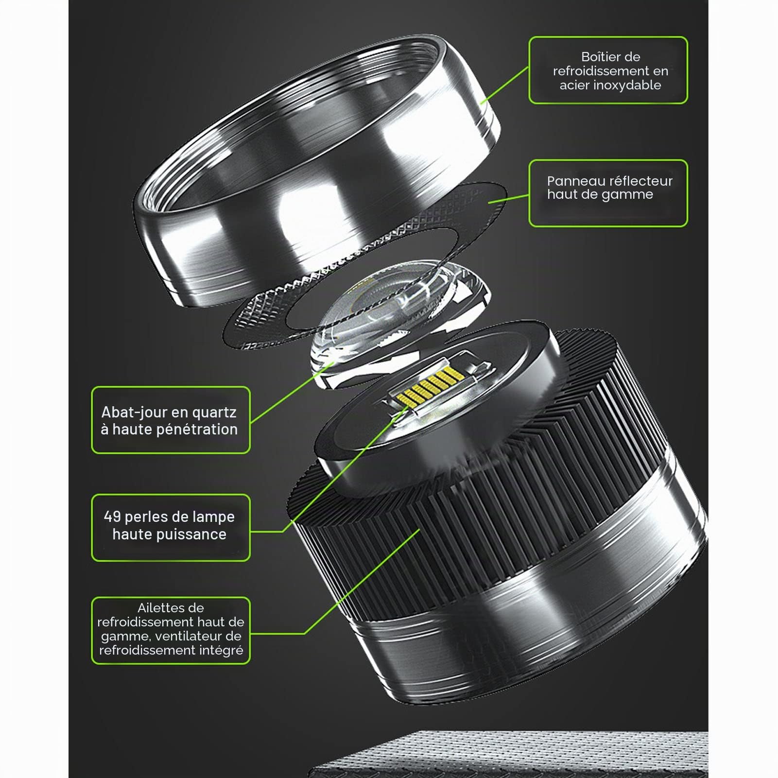 flexman Lampe suspendue pour aquarium, lumière LED COB haute luminosité à spectre complet pour éclairage d'aquarium à spectre complet COB
