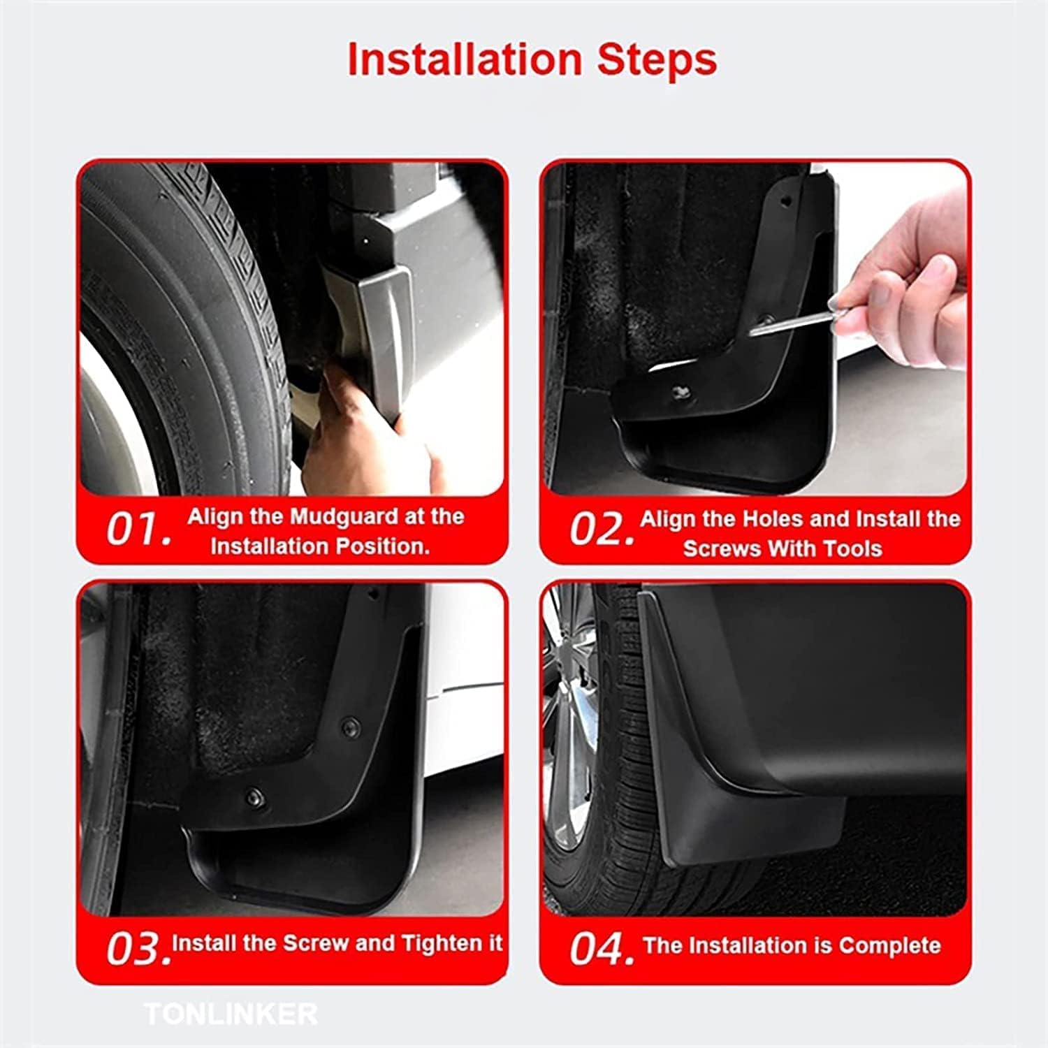 BAGLEV 4 Paraspruzzi Auto Per Nissan Qashqai J10 2007-2013 - Kit Anteriore E Posteriore In ABS, Antispruzzo E Antisabbia