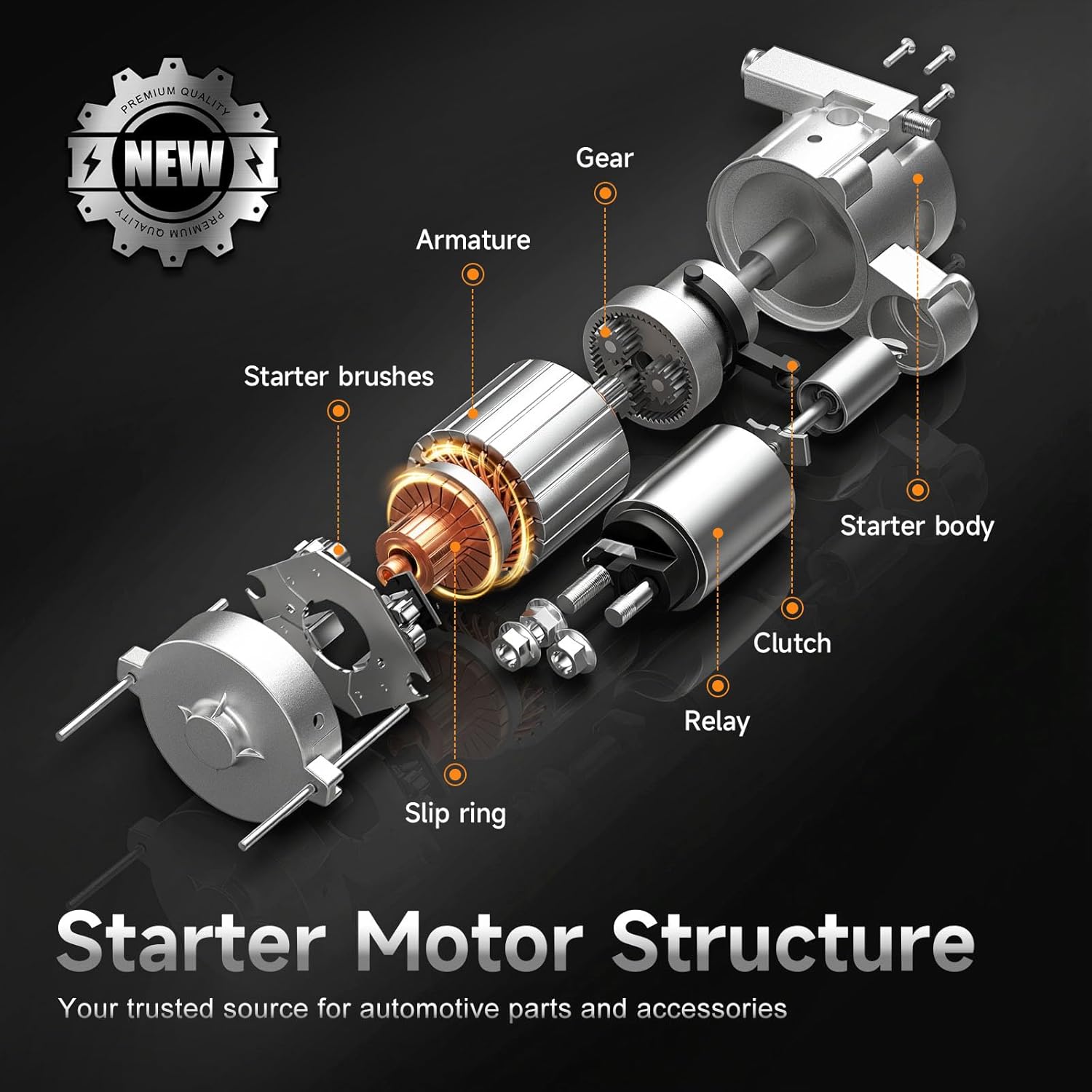 19169 Starter Compatible with Kawasaki FX730V FX691V FX600V FX651V FX541V FX481V, John Deere 636M 652R 648R Z445 Z920A WHP52A WH48A Replacement for 21163-7023 21163-0756 21163-0754 428000-6600