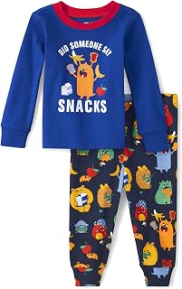 Baby Boys' and Toddler Long Sleeve Top and Pants Snug Fit 100% Cotton 2 Piece Pajama Set