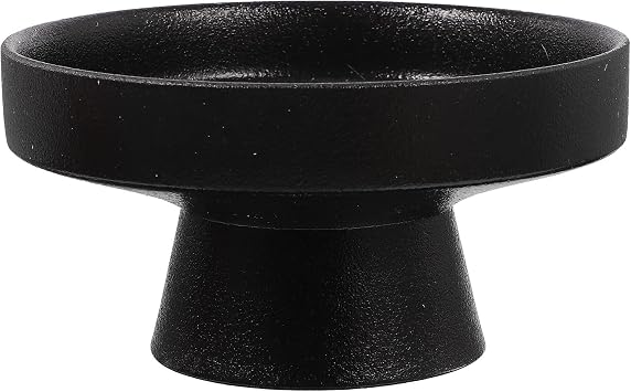 DOITOOL Ceramic Footed Bowl - 5 inch Decorative Pedestal Bowl Fruit Fruit Tray Dessert Display Stand Serving Dishes for Home Kitchen Counter Centerpiece Table Decor - Black