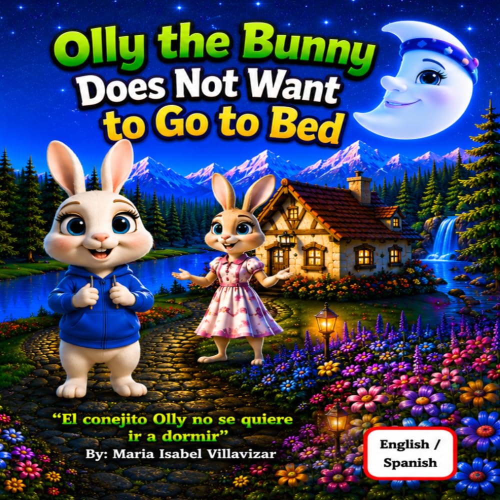 Olly the Little Bunny Does Not Want to Go to Bed: Olly el conejito no se quiere ir a dormir