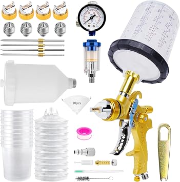HVLP Spray Gun Kit with 10Pcs 650ML Disposable Paint Cups Car Paint Gun