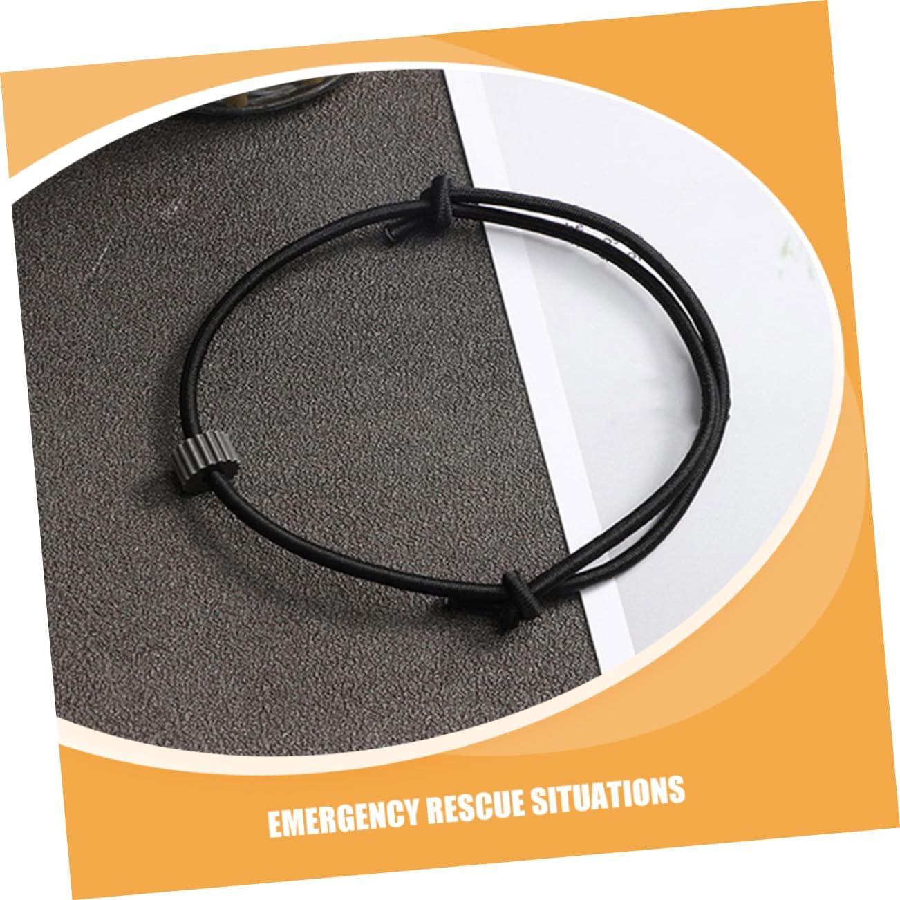 Cabilock 2pcs Car Window Breaker Bracelet Tungsten Carbide Safety Chain for Emergency Escape and Outdoor Activities