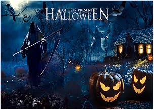 7X5FT Halloween Backdrop for Photography Halloween Photo Backdrop Halloween Party Decorations Halloween Ghost Theme Party Decorations Backdrop