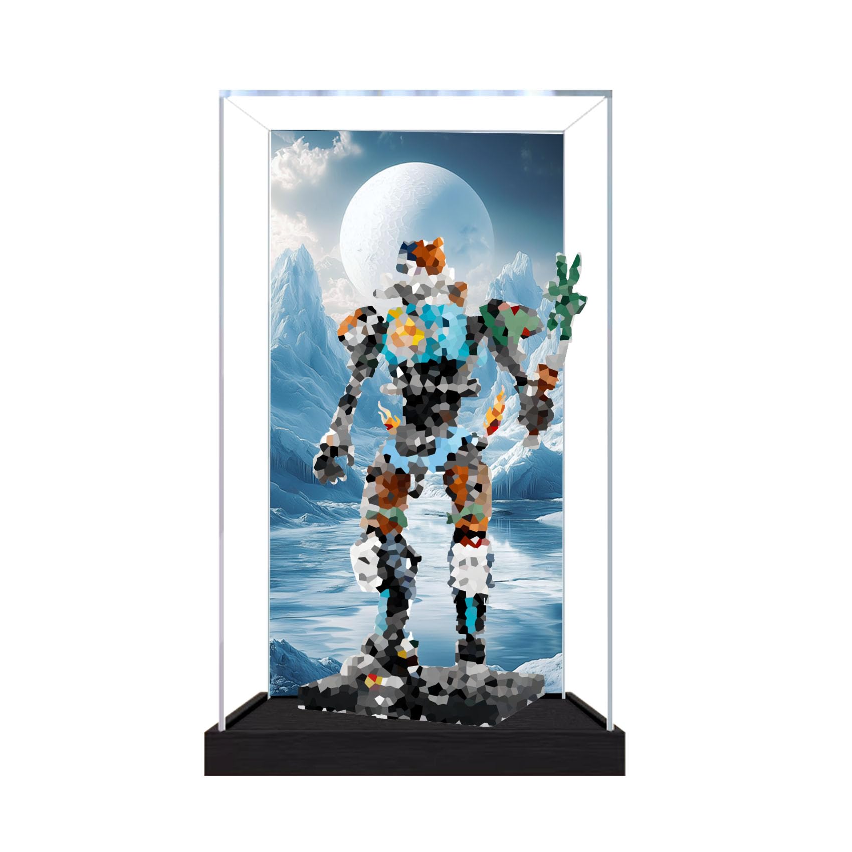 Dustproof acrylic Display Case for Le-go 77081 Model-display box only (background 3mm)