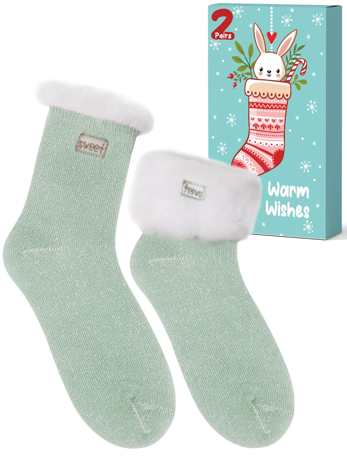 Christmas Gifts for Women: Ladies Fluffy Thermal Socks, Wool Pile Lined Thick Warm Bed Socks, Stocking Fillers, Secret Santa Xmas Gift for Mum, Teenage Girls, Her