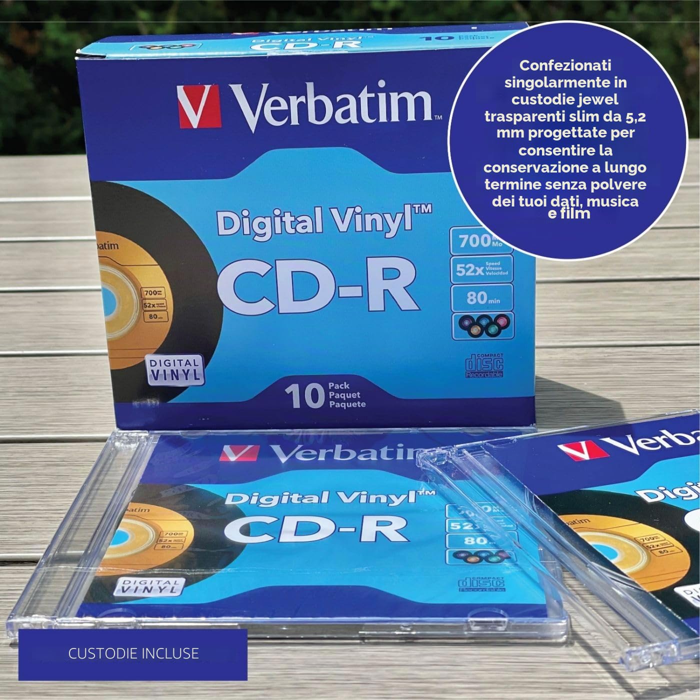 Verbatim Digital Vinyl CD-R(TM) 80MIN 700MB 52X 10pk Jewel Cases