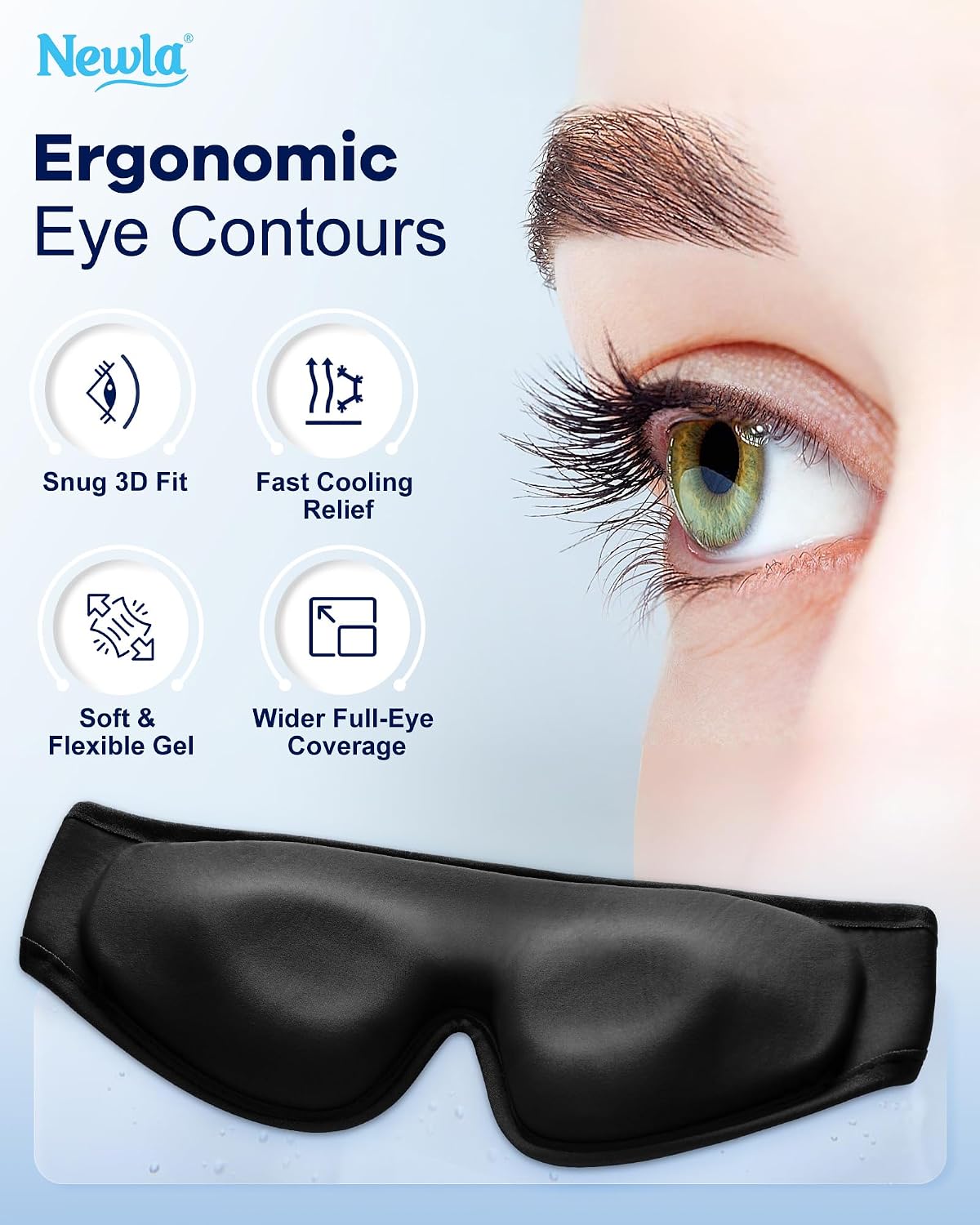Upgraded Cooling Gel Eye Mask for Puffy Eyes: Larger Full-Eye Cover Design image 2