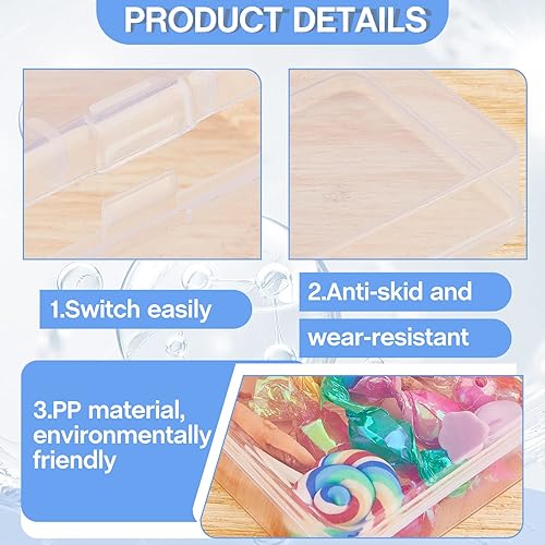 Miniatura 3 de 32 unidades de tamaño mixto transparentes para fichas de juego, contenedores de almacenamiento de juegos de mesa, cajas de almacenamiento de