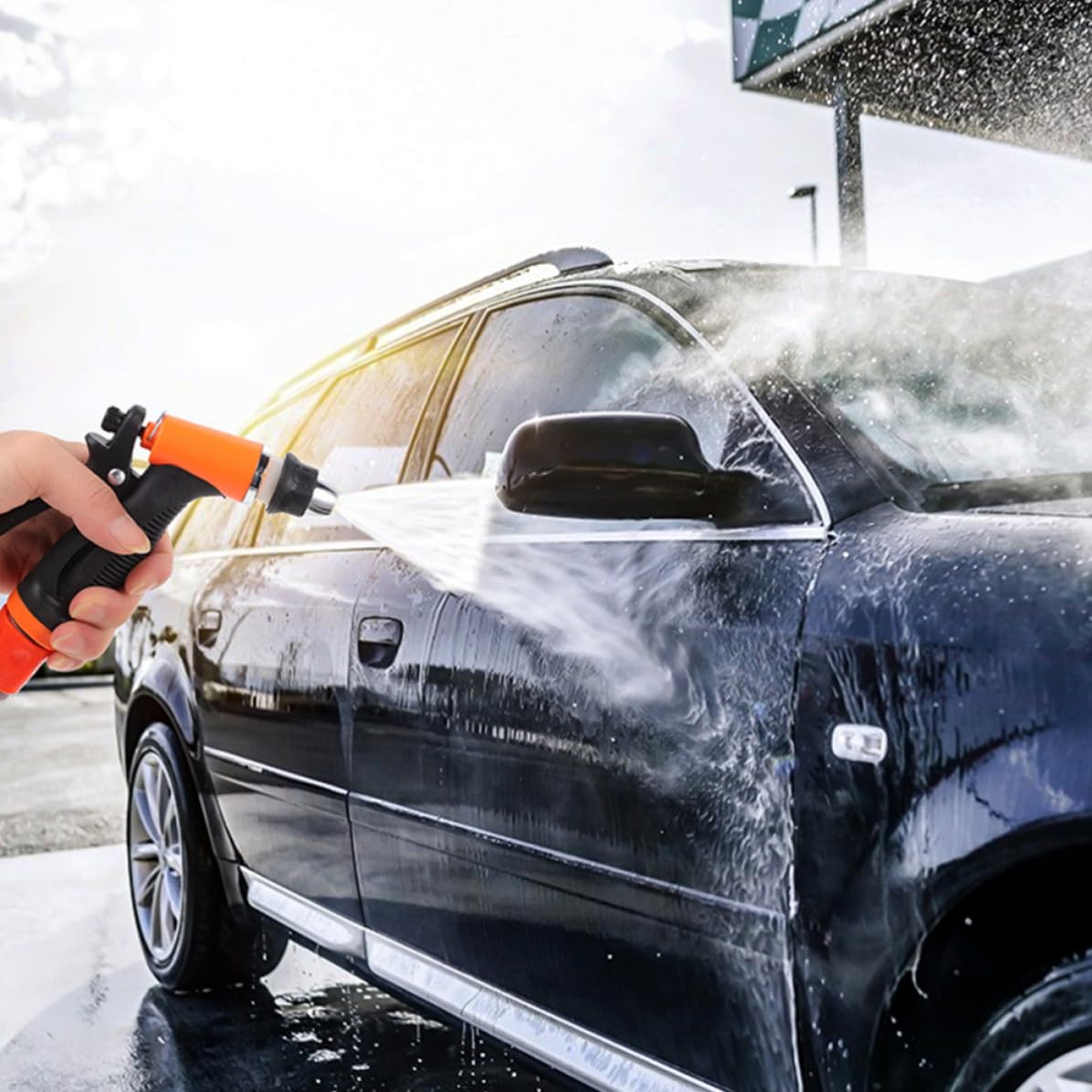 Pompa per Portatile ad Alta Pressione Lavaggio Auto Pareti | Spruzzatore a Pressione, Design per Preservare la Vernice, Facile da Trasportare e Riporre, Uso Quotidiano Fai da Te