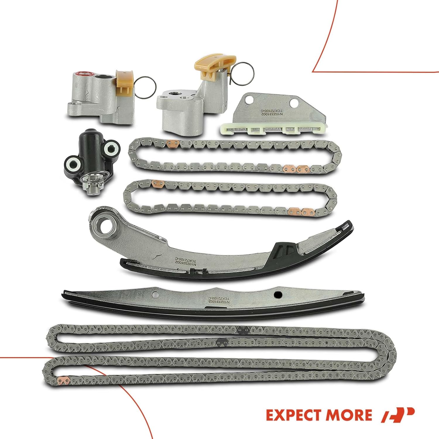 A-Premium 9PCS Engine Timing Chain Kit Tensioner & Guide Compatible with Nissan Frontier 2005-2019, Frontier 2005-2019, Pathfinder 2005-2012, NV1500, NV2500, NV3500, Xterra & Suzuki Equator - V6 4.0L