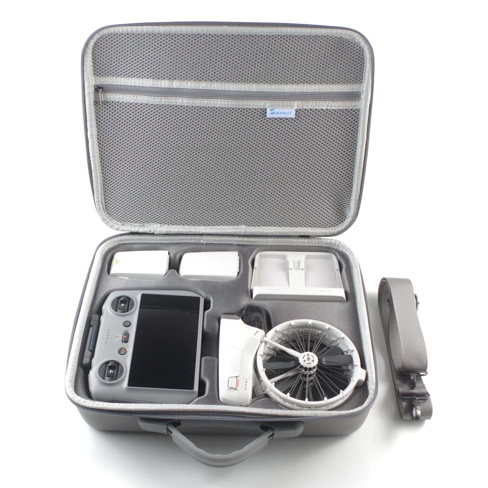Honbobo Drone Case Tas en Beschermhoes voor DJI Flip, Zwart, PU Lederen Travel Case