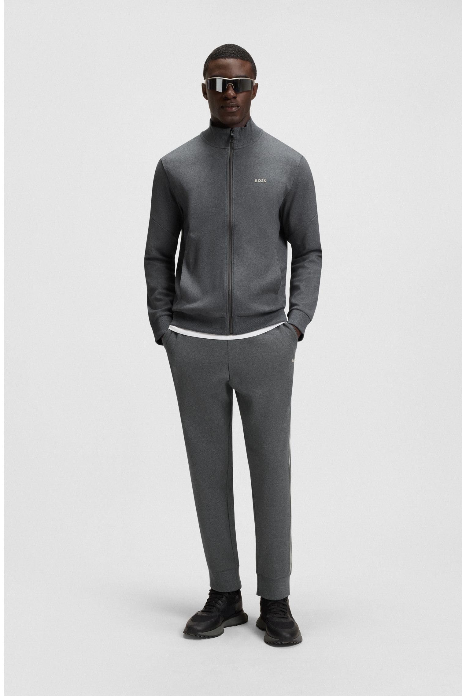 BOSS Herren Tracksuit Set AMZ IN Trainingsanzug aus Interlock-Baumwolle mit Logo-Details