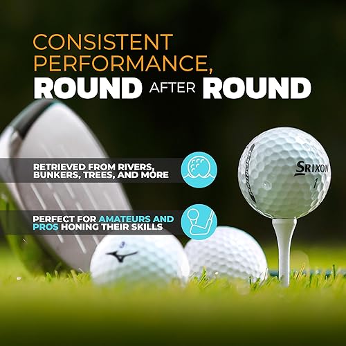 Miniatura 6 de Pelotas de golf 100% recicladas, seleccionadas a mano y surtidas, bolsa de pelotas de golf usadas HIT Away - Listo para jugar - Ideal para práctica