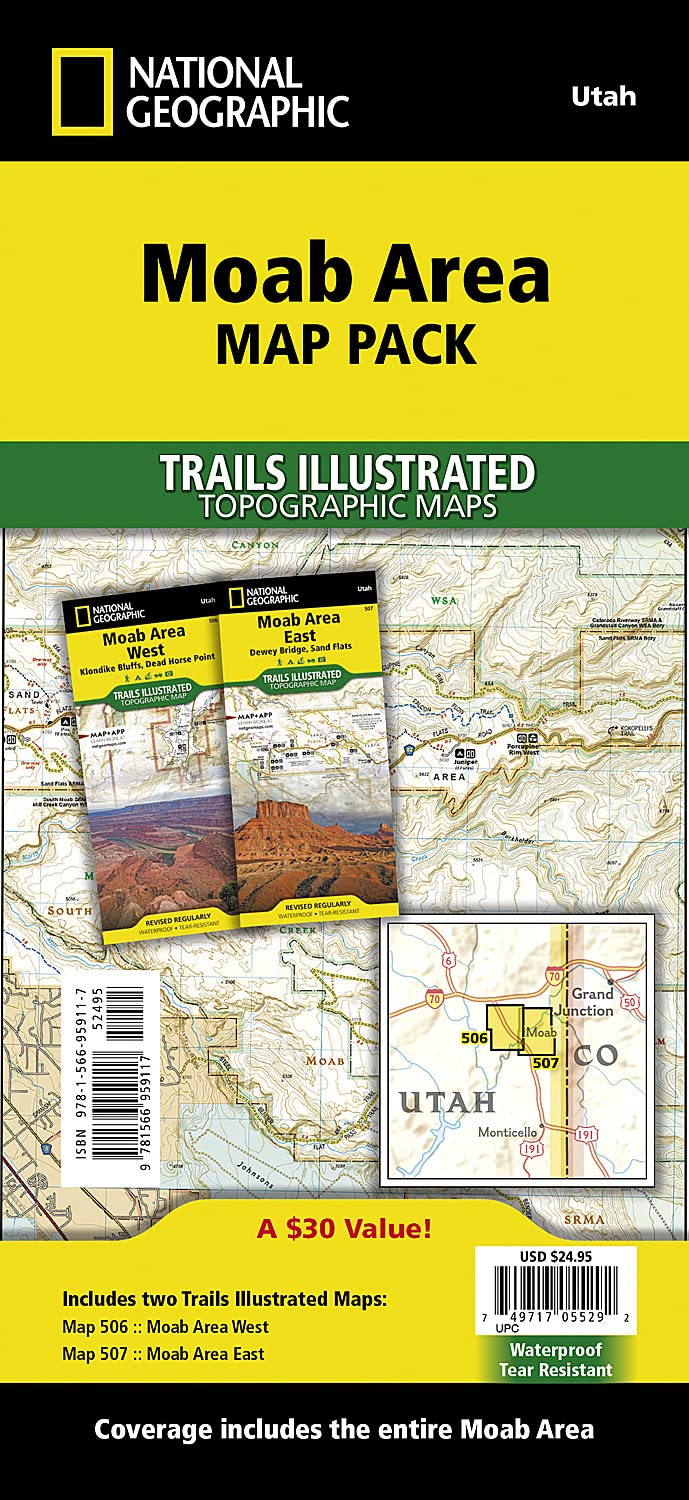 National Geographic Maps - Trails IllustratedMoab Area [Map Pack Bundle] (National Geographic Trails Illustrated Map)