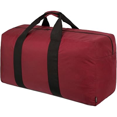 Vorspack Extra Large Duffle Bag for Travel - 100L Duffel Bag for Men Gear Bag for Storage Foldable Weekender Bag for Overnight Camping - Red