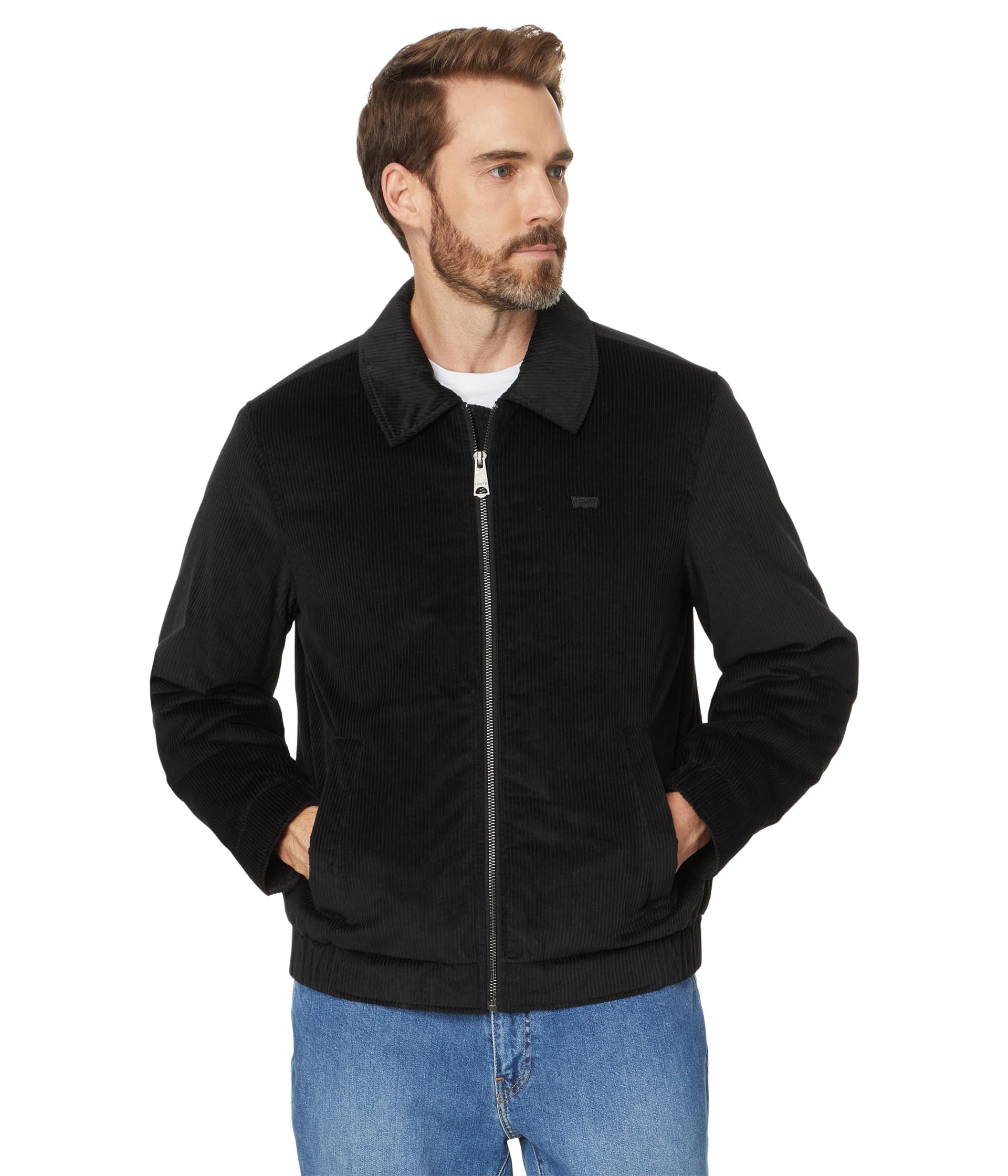 Levi's Men's Corduroy Bomber Jacket, Black, XL
