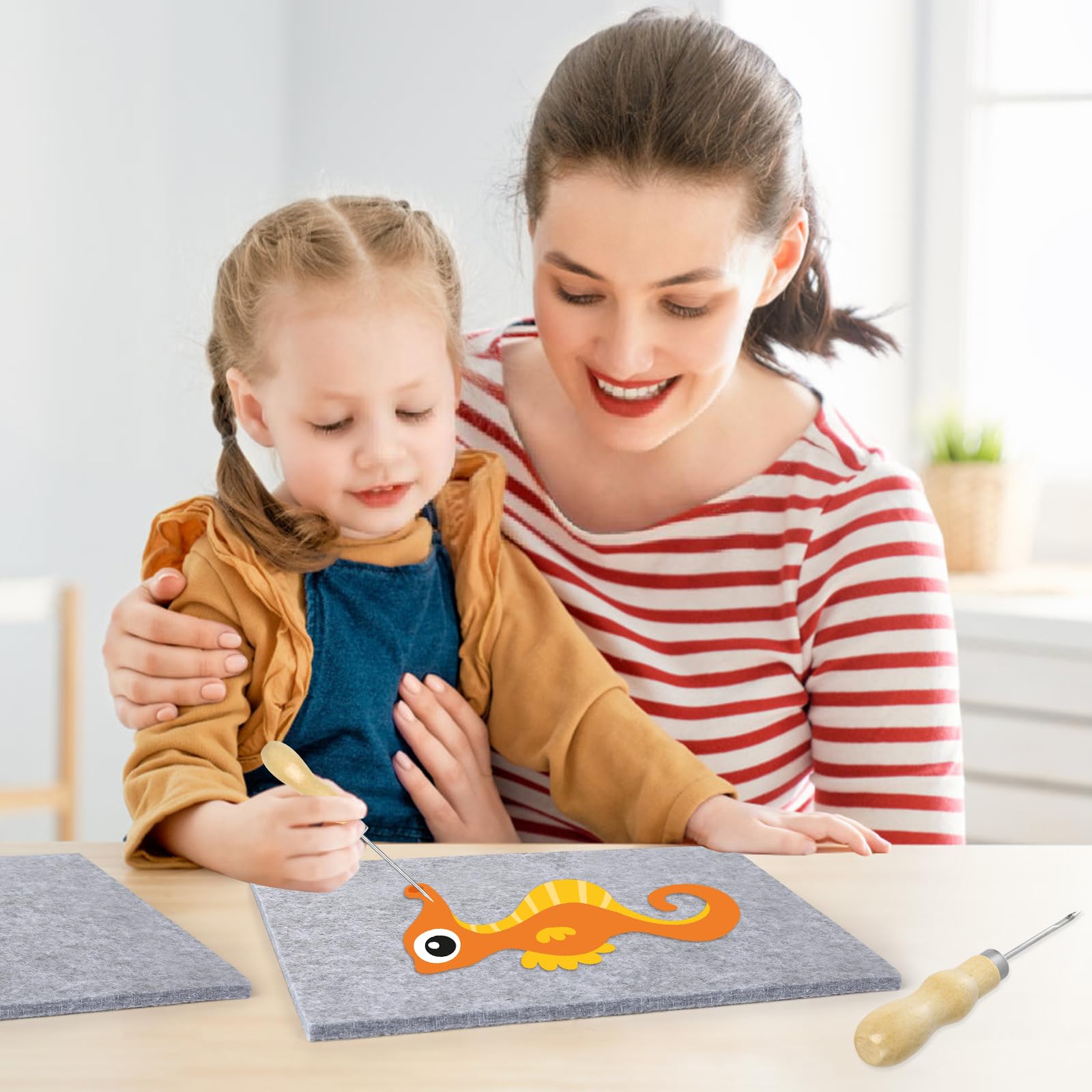Lot De 3 Aiguilles à Picoter Pour Enfants De 3 Ans - Avec 3 Feutres à Lot De 3 Aiguilles à Picoter Pour Enfants De 3 Ans - Avec 3 Feutres à