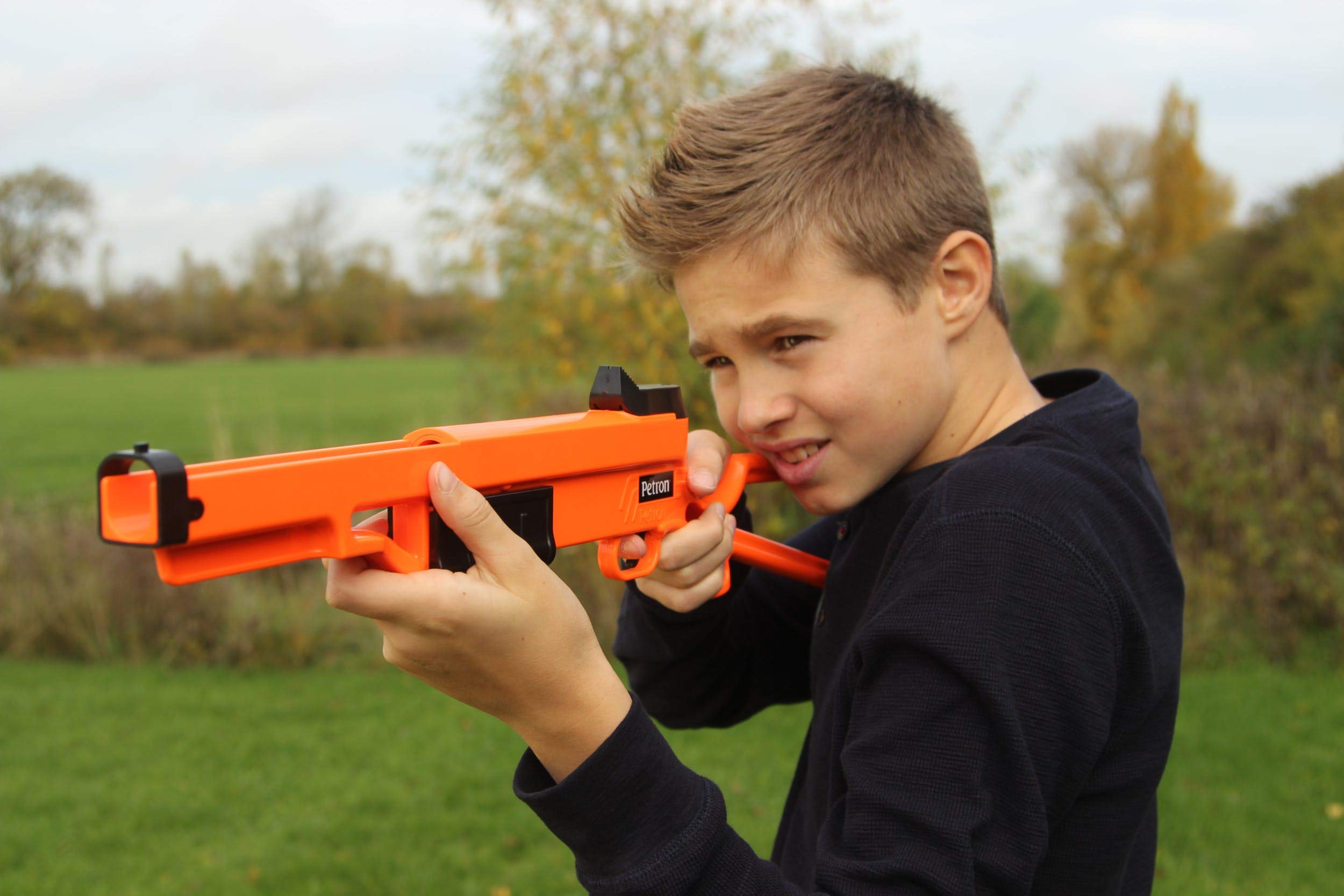 Petron SURESHOT Combo Pack Kinder Pump Action Gewehr + Zielscheibe, orange/schwarz (1 Set)