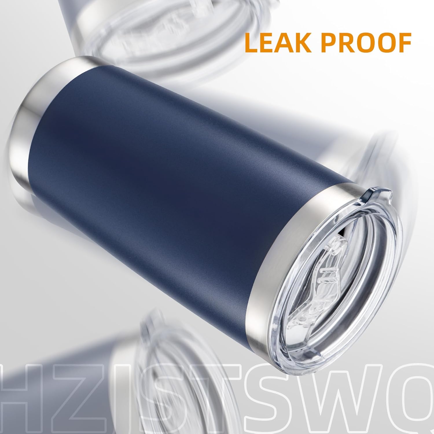 20 oz Tumbler Bulk with Lid Stainless Steel Insulated Tumblers Double Wall Vacuum Coffee Mug Powder Coated Tumbler Cups for Cold and Hot Drinks, Navy, 6 pack - Image 4