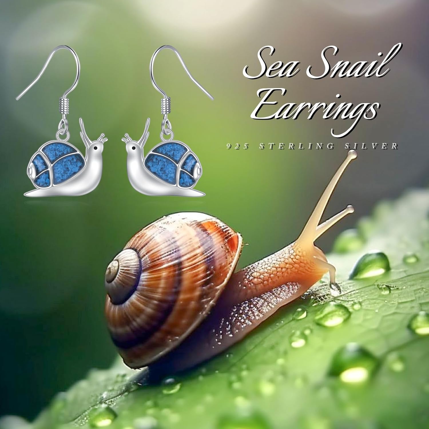 Alphm 925 Sterling Silver Ocean Earrings for Women Handmade Turquoise Chips Sea Animal Dangle Drop Earrings Ocean Theme Jewelry for Daughter Sister