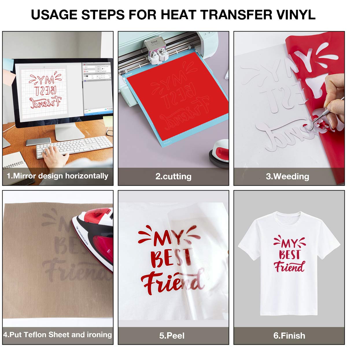 70% Off Everything HTV Heat Transfer Vinyl Bundle - HTV Vinyl 31 Pack (12 x 10) 23 Assorted Colors, PU Iron on Vinyl for Cricut & Silhouette Cameo Up To 60% OFF HTV Heat Transfer Vinyl Bundle - HTV Vinyl 31 Pack (12 x 10) 23 Assorted Colors, PU Iron on Vinyl for Cricut & Silhouette Cameo