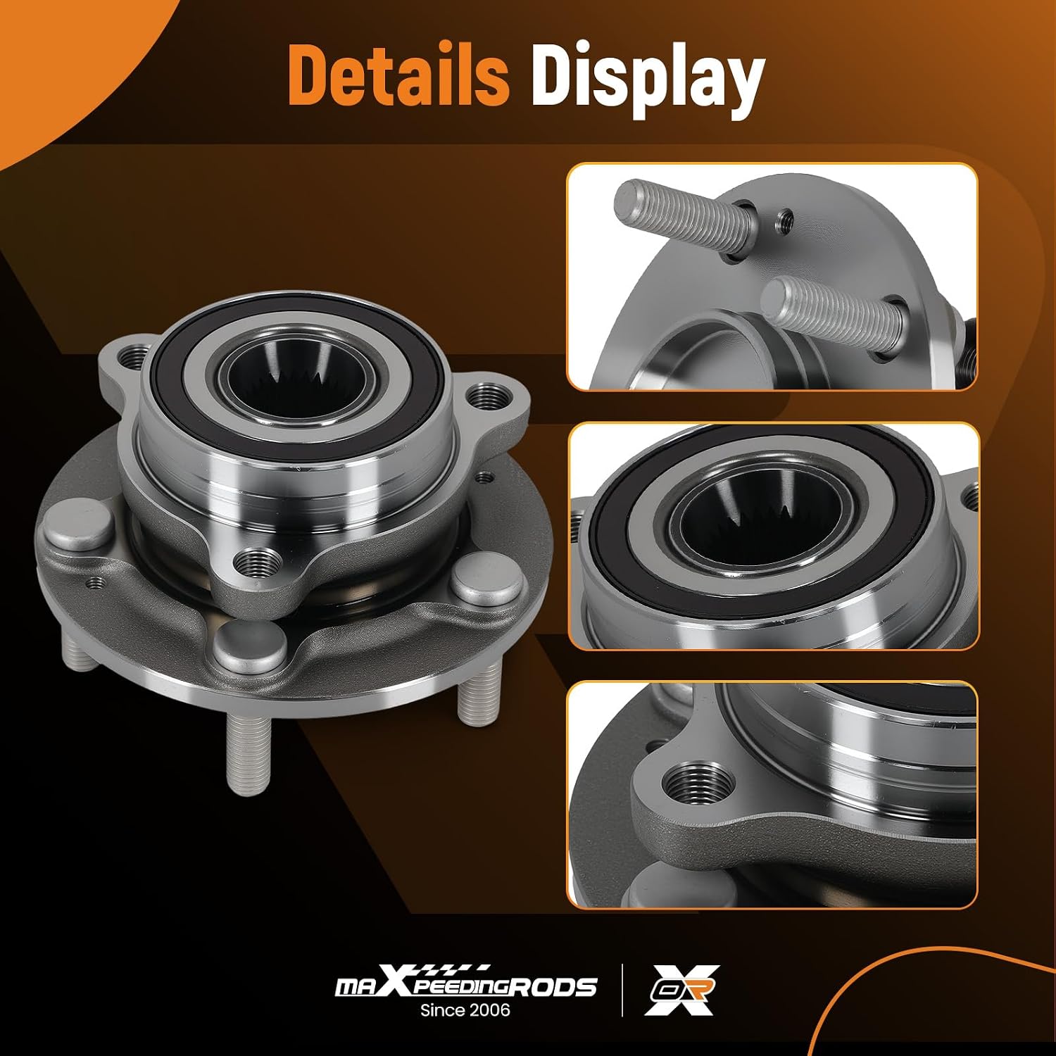 maXpeedingrods 513420 Wheel Hub and Bearing Assembly for Hyundai Elantra Ioniq Kona Veloster 2017-2023 for Kia Forte NIRO Seltos 2017-2022, 5-Lugs