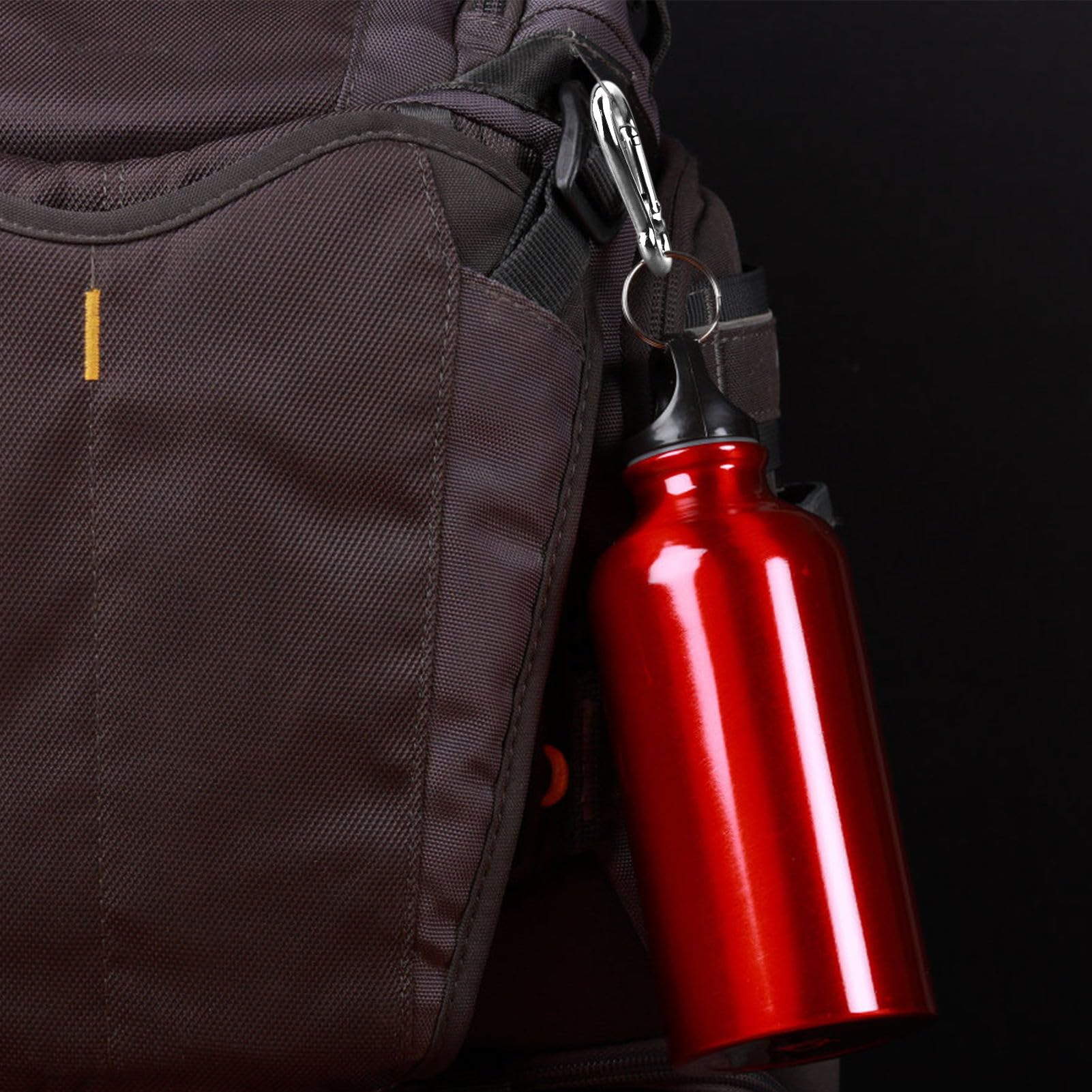 8 Pièces - M8 Mousqueton en Acier Inoxydable 304 - Mousqueton Inox 80mm de Fixation Capacité de Charge de 250 kg/550lb pour Sac à Dos, Camping, randonnée, 80mm x φ8 mm