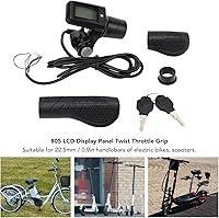Vista 4 de Juego de empuñadura de acelerador de bicicleta eléctrica con panel LCD para manillar de 0.886 in