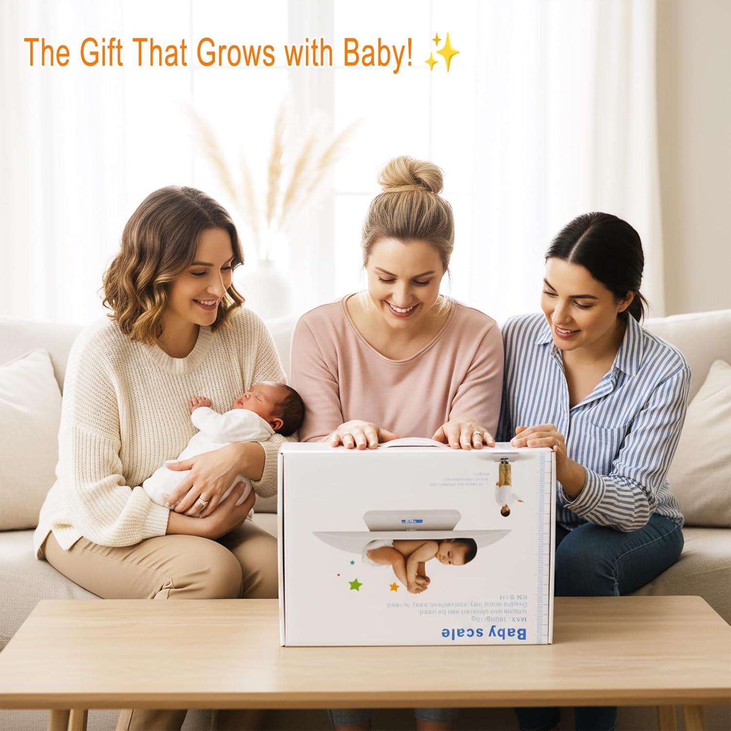 Baby Scale, Baby Scales for Weighing, Pet Scale for Puppy, Cat, Baby Weight Scale with Measuring Tray, LCD with Hold & Tare, with 3 Weighing Modes(Kg/Oz/Lb)