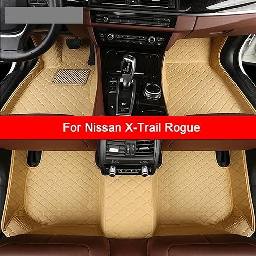Miniatura 2 de Tapete de auto personalizado para Nissans X-Trail Rogues XTrail, accesorios para automóvil, alfombra de pie (color negro y beige)