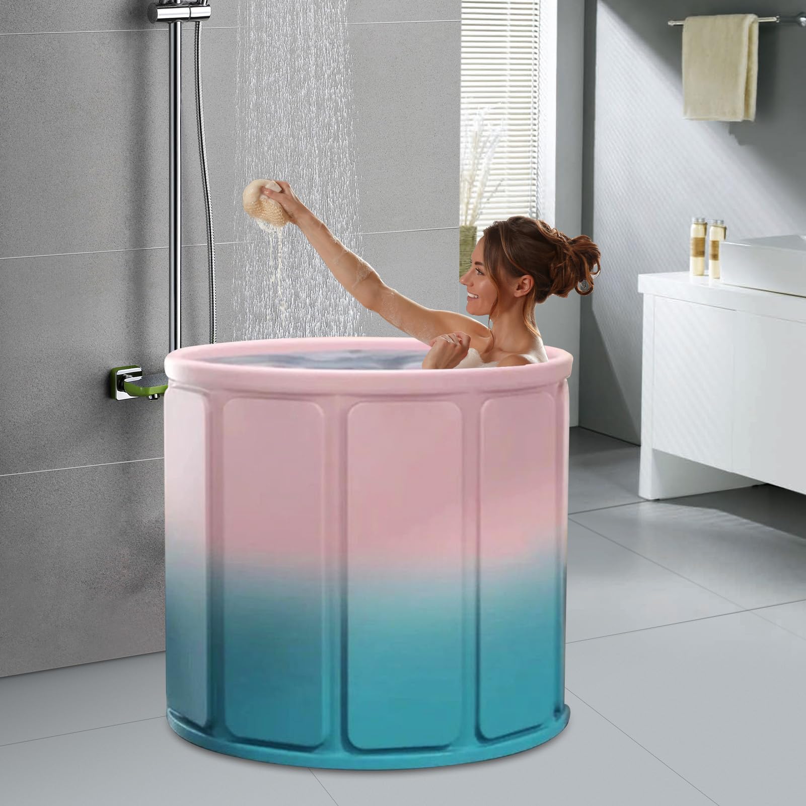 Vasca Da Bagno Pieghevole Vasca Ammortizzante Portatile | Vasca Doccia Portatile Per Casa Bambini Adulti Viaggio Campeggio