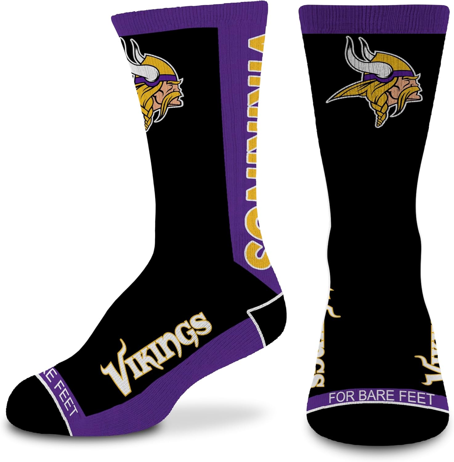 For Bare Feet - NFL MVP Classic Team Logo Youth Size Kids Crew Socks Approx. 4-8 years old