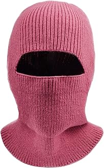 CLAPE Balaclava Ski Mask Warm Face Mask for Cold Weather Balaclava Knitted Cap Mens 2-in-1 Hat Snow Mask Neck Warmer Hood