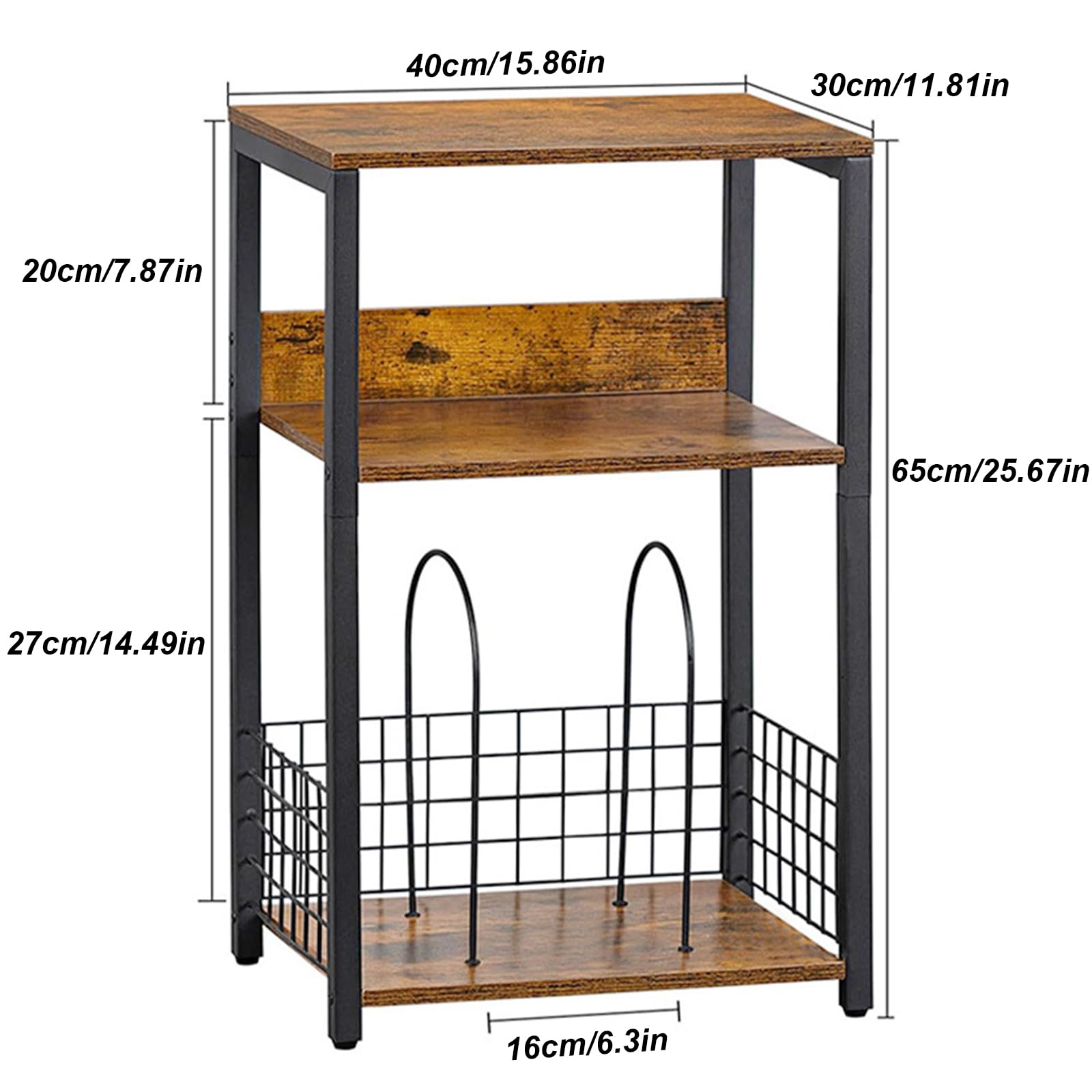 Supporto per giradischi a 3 ripiani in vinile, carrello da tavolo fino a 150 album, grande supporto per giradischi, per soggiorno, camera da letto, ufficio, 40,6 x 30,5 x 66 cm