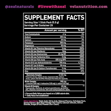 Enhanced Electrolyte Powder Stick Packs (Black Cherry | 20 Packets) w/ 0 Sugar +BCAAs +B-Vitamins Electrolyte Supplement w Potassium Zinc & Magnesium for Hydration - Keto Electrolytes