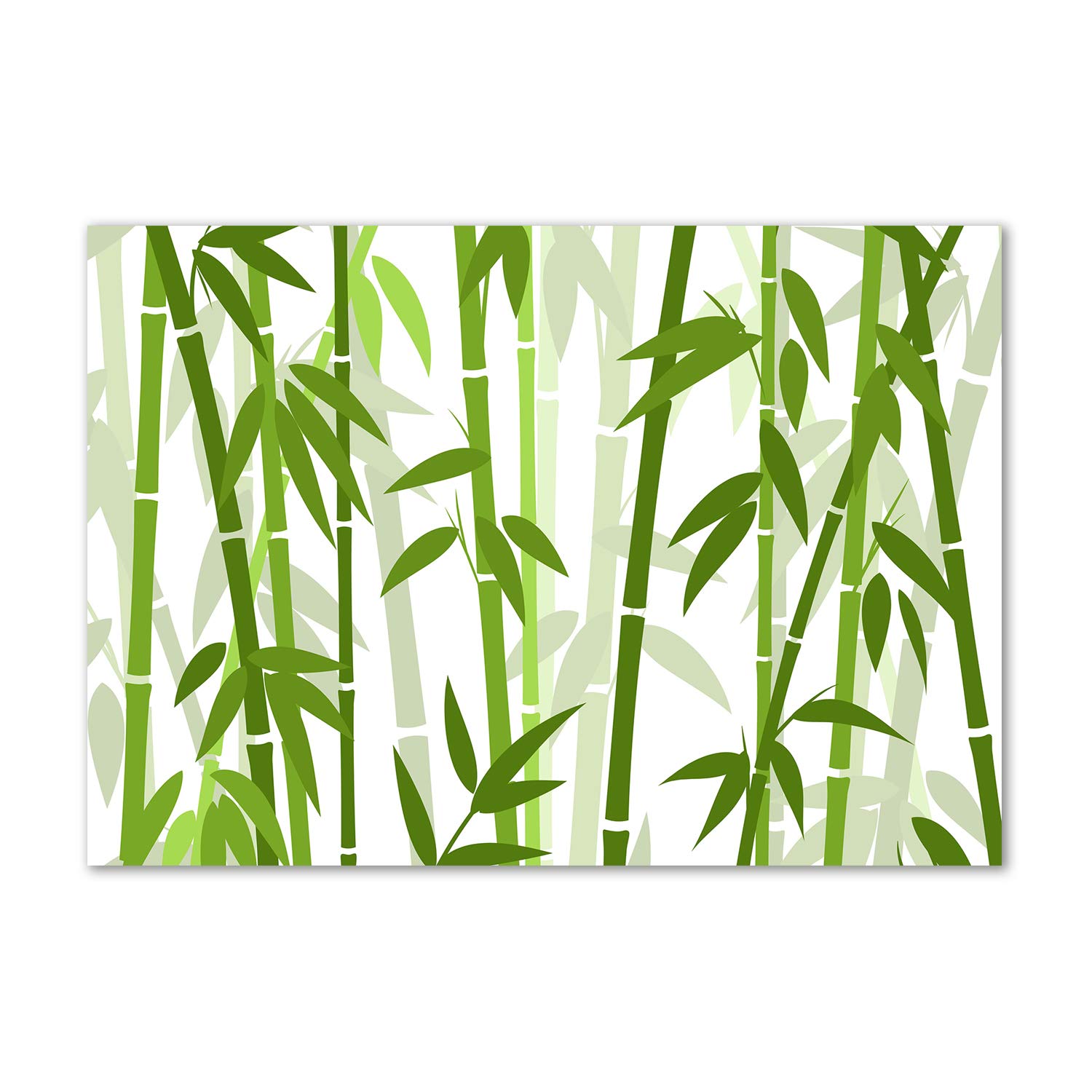 Tableau verre acrylique bambou vert imperméable et résistant Tulup