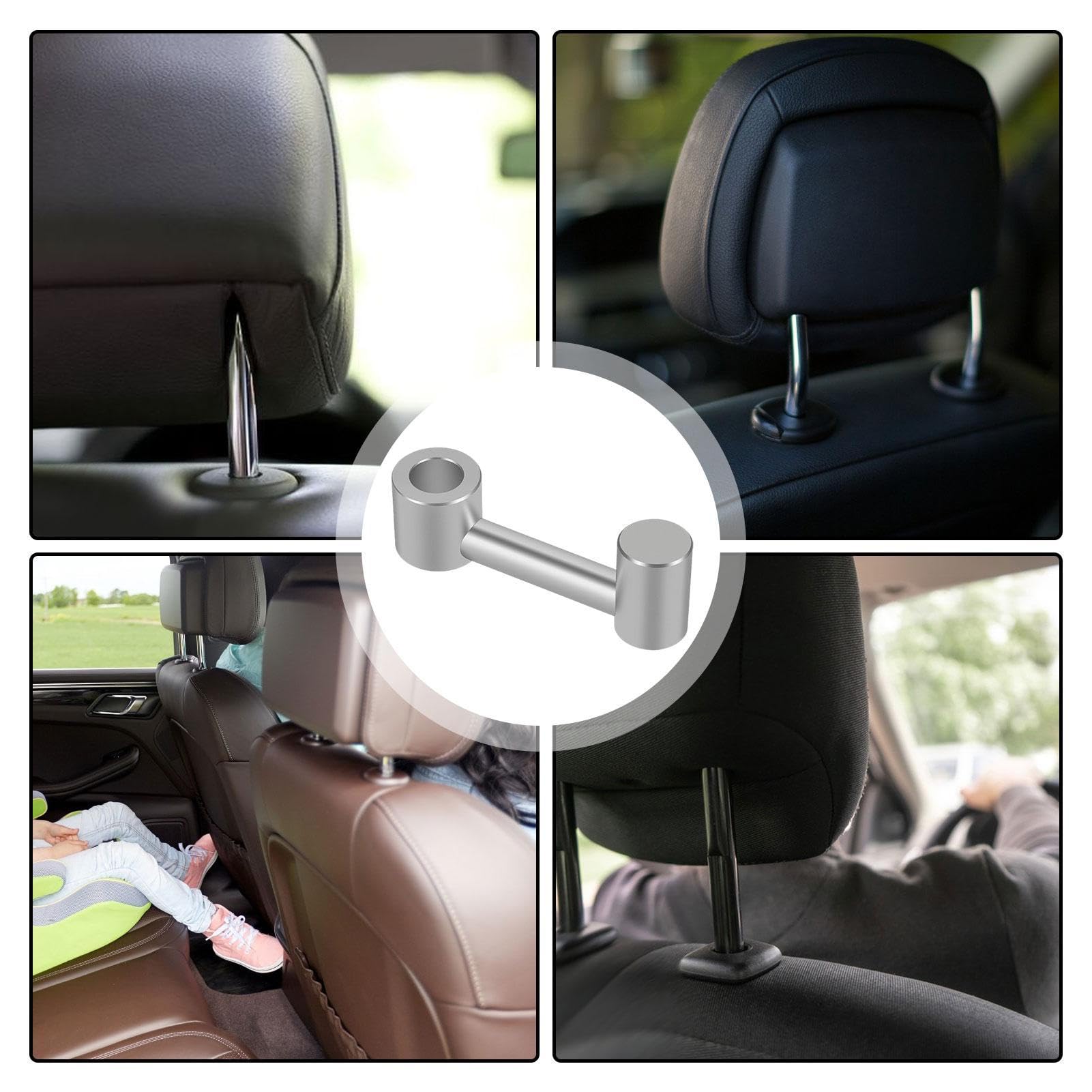 2 Ganci Per Poggiatesta Auto In Pelle – Portaborse Universali Per Sedili – Organizer Auto - 2