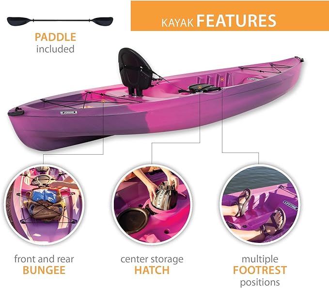 Kayak Tamarack 100 Sit-On-Top con Remo, 10 Pies miniatura 4