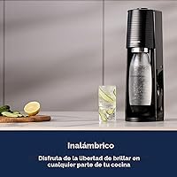 Vista 6 de SodaStream Terra - Paquete para hacer agua con gas en color negro, incluye 3 unidades de CO2 y botella de carbonatación