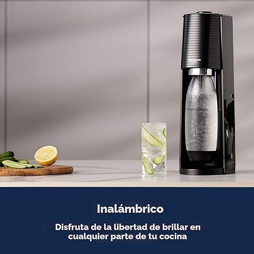 Miniatura 6 de SodaStream Terra - Paquete para hacer agua con gas en color negro, incluye 3 unidades de CO2 y botella de carbonatación