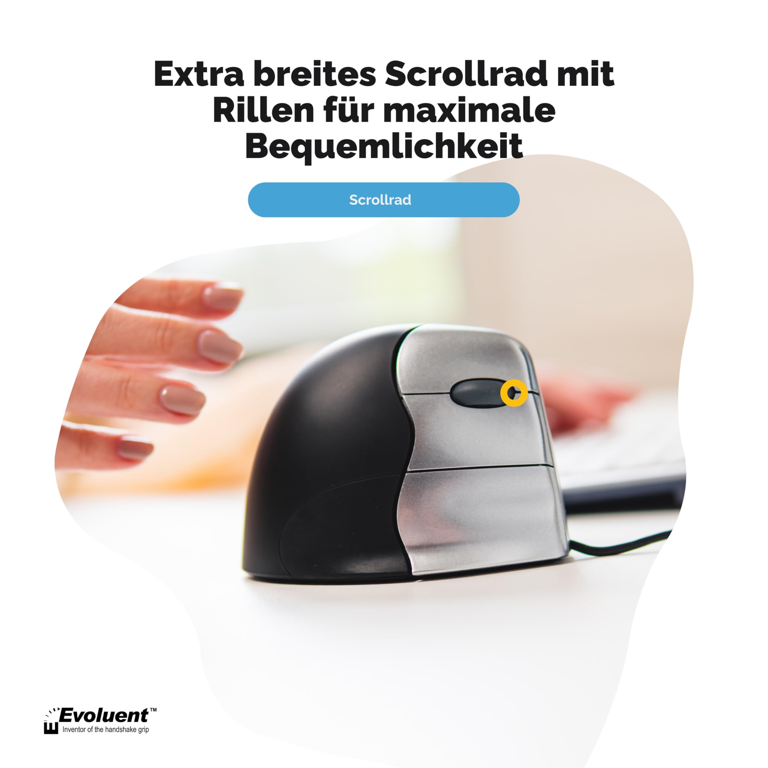 Evoluent VM3R VerticalMouse 3 Maus USB für Rechtshänder